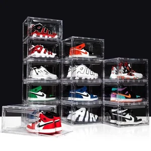 Upgraded 12 Pack Shoe Box,Acrylic Clear Shoe Boxes,Drop Front Shoe Storage Bo... - Picture 1 of 8
