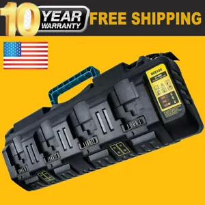 (4 in 1 )DCB104 Fast Charger For DEWALT 18V/20V/60V MAX Multi-Port Fast Charge - Picture 1 of 10