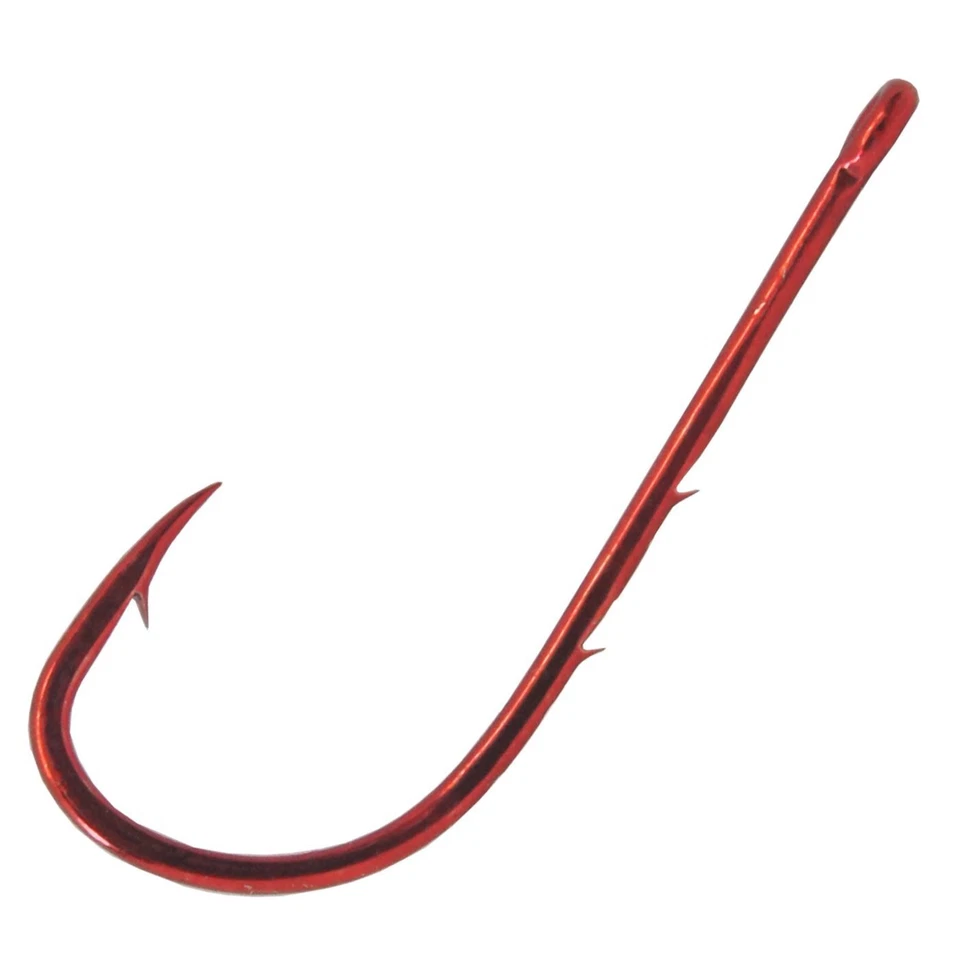 Gamakatsu Haken LS-5213 rot - Wurmhaken, Aalhaken, Butthaken, Angelhaken für Aal