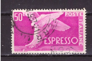 FRANCOBOLLI Italia Repubblica 1955-56 Espresso Democratica 50 Lire SAS32 & - Foto 1 di 1