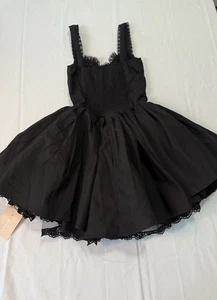 SheIn Bae schwarzes Minikleid Gr. XS ärmellos Korsett Ren Fair Goth Spitze - Bild 1 von 10