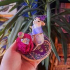 Mouse Taxidermy Fortune Teller Table Crystal Ball Psychic Tarot Real Stuffed