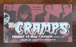 The Cramps Konzert Ticket Stub Astoria London UK 15. Mai Lux Interior Poison Ivy - Bild 1 von 3