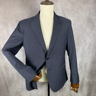 Casaco esportivo Luigi Bianchi Mantova blazer masculino 42R cinza lã vermelha L.B.M Sartoria - Imagem 1 de 4