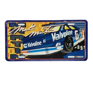Mark Martin #6 Ford Valvoline Tin Metal License Plate Great Condition Roush - Picture 1 of 2