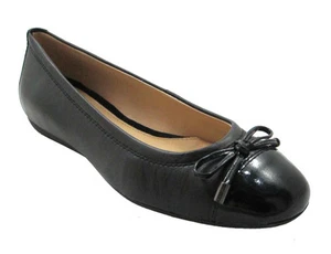 Geox Respira Donna Lola A - Patent Leather Flat Ballet shoes in Beige or Black - Picture 1 of 5