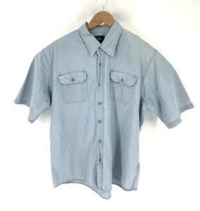 Wrangler Chambray shirt short sleeve blue cotton Vintage USA workwear mens XL - Picture 1 of 5