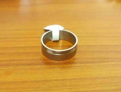 ANELLO DA UOMO ACCIAIO FEDINO FASCIA LUCIDO E OPACO IDEA REGALO LARGHEZZA 6mm - Immagine 1 di 4