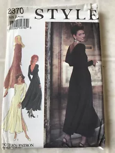 SEWING PATTERN STYLE 2370 WOMENS LONG EVENING DRESS FIT FLARED COWL BACK 8-18 - Picture 1 of 3