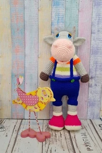 Amigurumi Gehäkelt Kuh 29cm - Bild 1 von 2