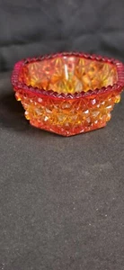 LE Smith vintage Glass Orange Amberina Bowl - Picture 1 of 9