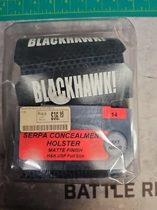 1 x Blackhawk Serpa CQC Holster H&K USP Full Size LEFT HAND NEW 14 HK Black OEM - Picture 1 of 7