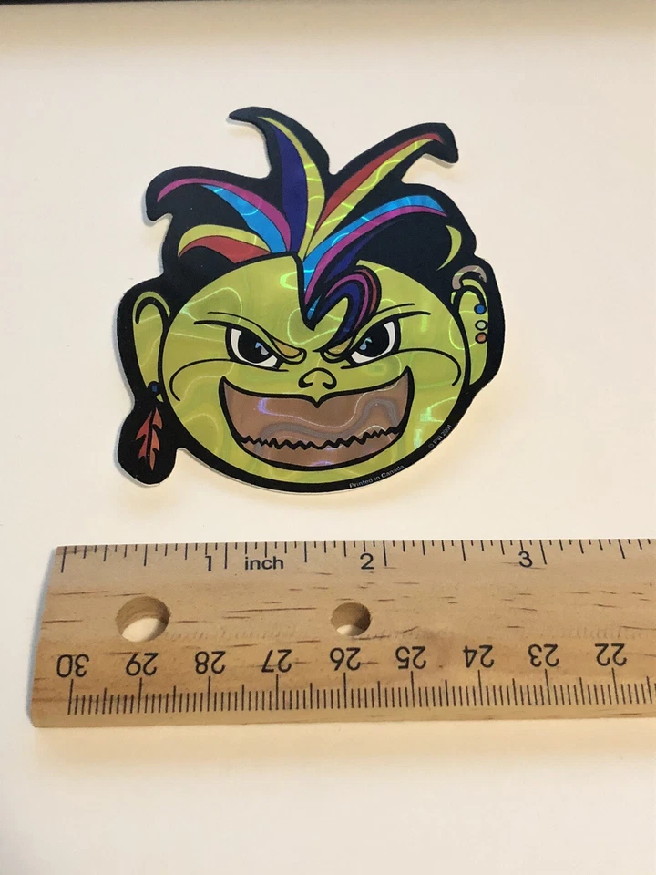 Vintage 2000s Vending Machine Sticker Decal Konica Smiley Face Emoji - Image 1 of 1