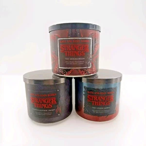 Bath & Body Works x Stranger Things Candle Collection 3 wicks NEW Part 2 - Picture 1 of 2