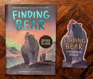 Signed Hardback First Edition, First Impression, Finding Bear by Hannah Gold - Imagen 1 de 7