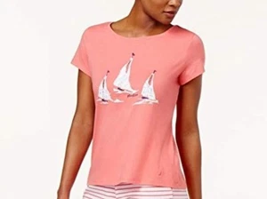 Nautica Graphic-Print Pajama Top ONLY Coral XX-Large NWT - Picture 1 of 2