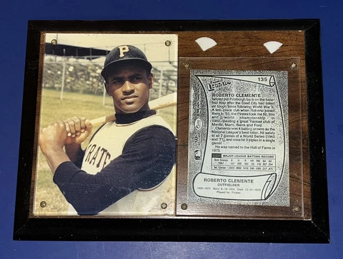Roberto Clemente Photo Picture & Stats Wood Plaque MLB Pirates Baseball Cover
