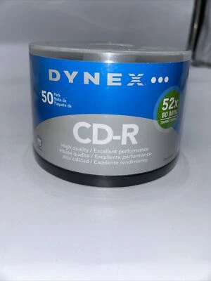 Dynex CD-R 52X 80 Min 700MB 50 Pack Recordable Compact Discs CD New - Image 1 of 2