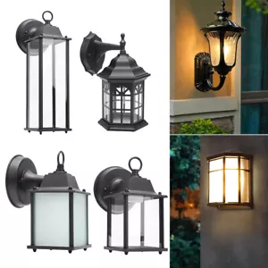 Rustic Sconce Outdoor LED IP44 Lantern Patio Light Set Wall Fitting Rain Proof - Picture 1 of 24