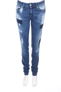 Just Cavalli Skinny-Jeans Parches Destruidos W28 Tonos Azules NUEVOS - Imagen 1 de 9