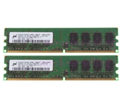 4GB Micron 2PCS 2GB DDR2 2RX8 PC2-6400 800MHz DIMM intel CPU RAM Desktop Memory` - Image 1 of 4