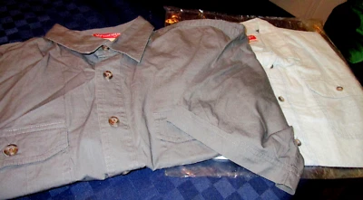 NEW LOT OF 2  WRANGLER  COTTON SHORT SLEEVE   SHIRTS GREEN/ DENIM BLUE XL (LOT6) - Image 1 of 3