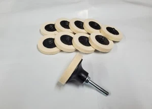 2" Felt Buffing Wheel w/ Arbor Type R Roll On Polishing Disc, Lot of 60 BULK - Picture 1 of 5
