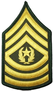 Chevrons Sergeant E-9 Major US Army Rank Uniform Arms Military Sew Iron on Patch - Picture 1 of 1