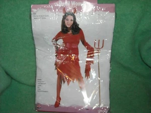 Halloween Devil woman outfit never worn one size to 14 dress belt choker horns - Picture 1 of 3