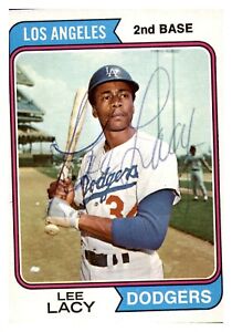 Lee Lacy Signed 1974 Topps #658 Autographed Dodgers 50539