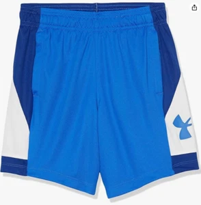 Under Armour Girls XS - Baseline 6" Basketball Shorts Blue New Youth - Picture 1 of 4