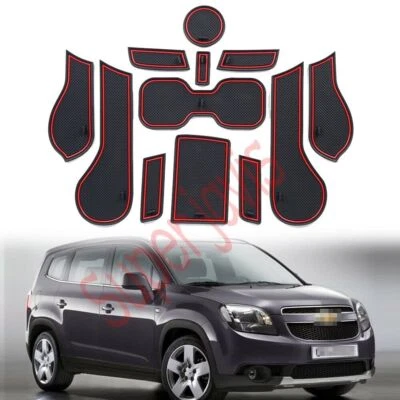 Alfombrillas de goma antideslizantes interiores para puerta para Chevrolet Orlando 12-17 Foto 1 de 4