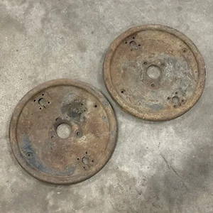 Porsche 356 A FRONT Backing Plate Pair DRUM BRAKE Left & Right Set - Picture 1 of 6