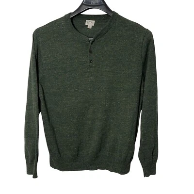 Knit for J Crew Cotton Silk Blend Sweater Mens XL Vintage Knit Polo Present Gift - Image 1 of 4