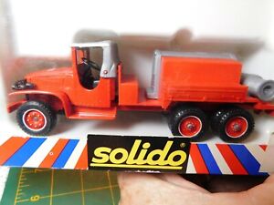 Vtg. Solido No.3116 GMC Citerne Fire Truck Model Made in France 1:43 Scale