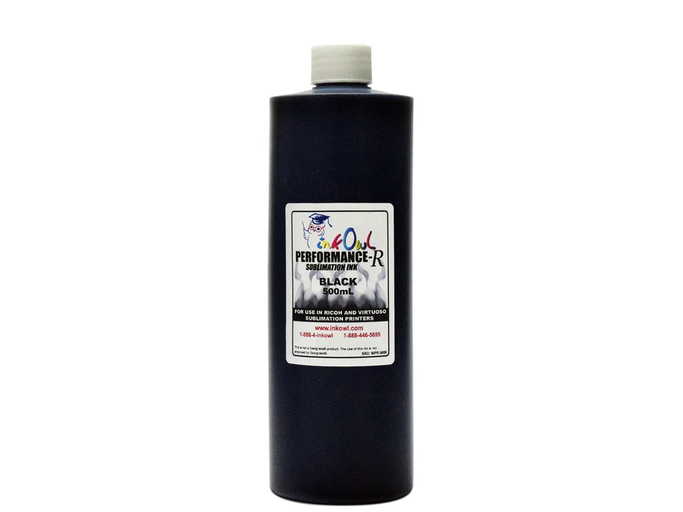 500ml of BLACK InkOwl Performance-R Sublimation Ink for RICOH and VIRTUOSO - Image 1 of 1