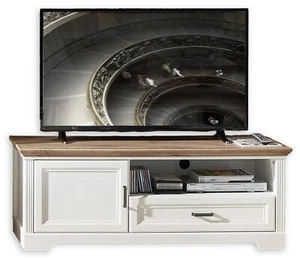 TV Lowboard JASMIN 143 cm Pinie weiß Nachbildung - Bild 1 von 3