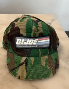 Vintage 1986 1980’s GI JOE Corduroy Youth Snap Back Cap Camo - Picture 1 of 11