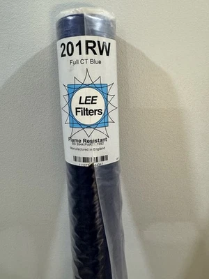 LEE Filters 201 Full Color Temperature Blue Filter (48" x 25' Roll on 1" Core) - Image 1 of 2