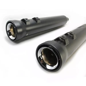 Cobra 4" NH Neighbor Hater Slip-On Black Mufflers Exhaust 2017+ Harley Touring - Picture 1 of 1
