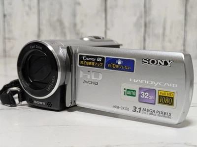 Sony HDR-CX170 Handycam Camcorder HD Digital Video Camera Silver Tested Working - Image 1 of 4