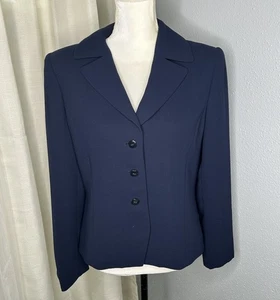 Amanda Smith Anzüge Damen Größe 8 Marineblau 3 Knöpfe Blazer Jacke Büro Geschäft - Bild 1 von 6