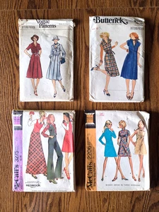 Vintage Ende der 1960er & 70er Jahre Vogue, McCall's & Butterick Kleid Muster Größe 12 - Bild 1 von 2
