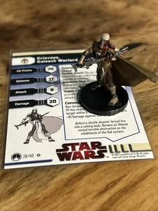 Star Wars Minis WOTC MOTF Grievous, Kaleesh Warlord w/card VR 28/40 - Picture 1 of 7