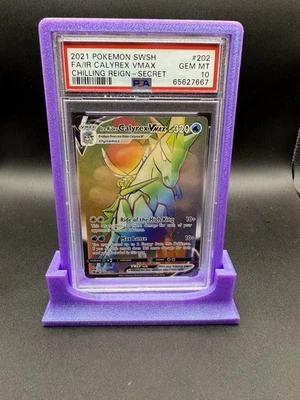 PSA 10 2021 Pokemon SWSH Chilling Reign #202/198 Ice Rider Calyrex VMAX - Image 1 of 2