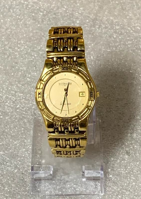 Wittnauer Swiss Gold Tone Case Dial Band Sapphire Crystal Watch - Image 1 of 4