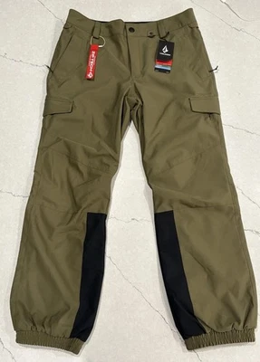 Pantalones de snowboard Volcom para mujer grandes Wilding esquí, calce relajado tiro medio verde hiedra Foto 1 de 4