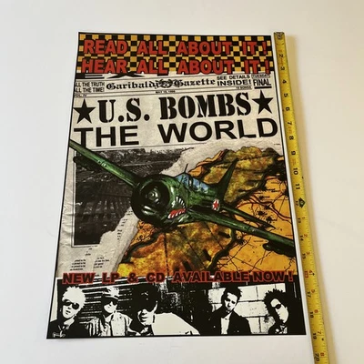 EE. UU. Póster promocional Bombs The World Epitaph Records de colección Y2K Punk Foto 1 de 4
