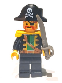 LEGO Minifigure Pirate Ship Captain Red Beard W/Sword Vintage