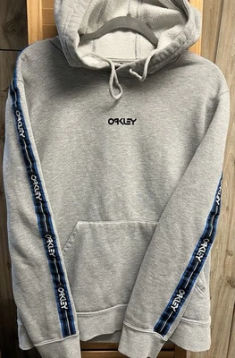 Oakley Para Hombre Gris Claro Polar Forrado Brazo Correr Logo Rayas US XL Ajuste Personalizado Foto 1 de 4
